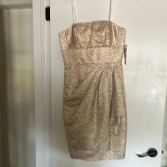 maggy london gold dress Maggy London Cap Sleeve Metallic Midi Dress in Copper at Nordstrom, Size 8 main image 0